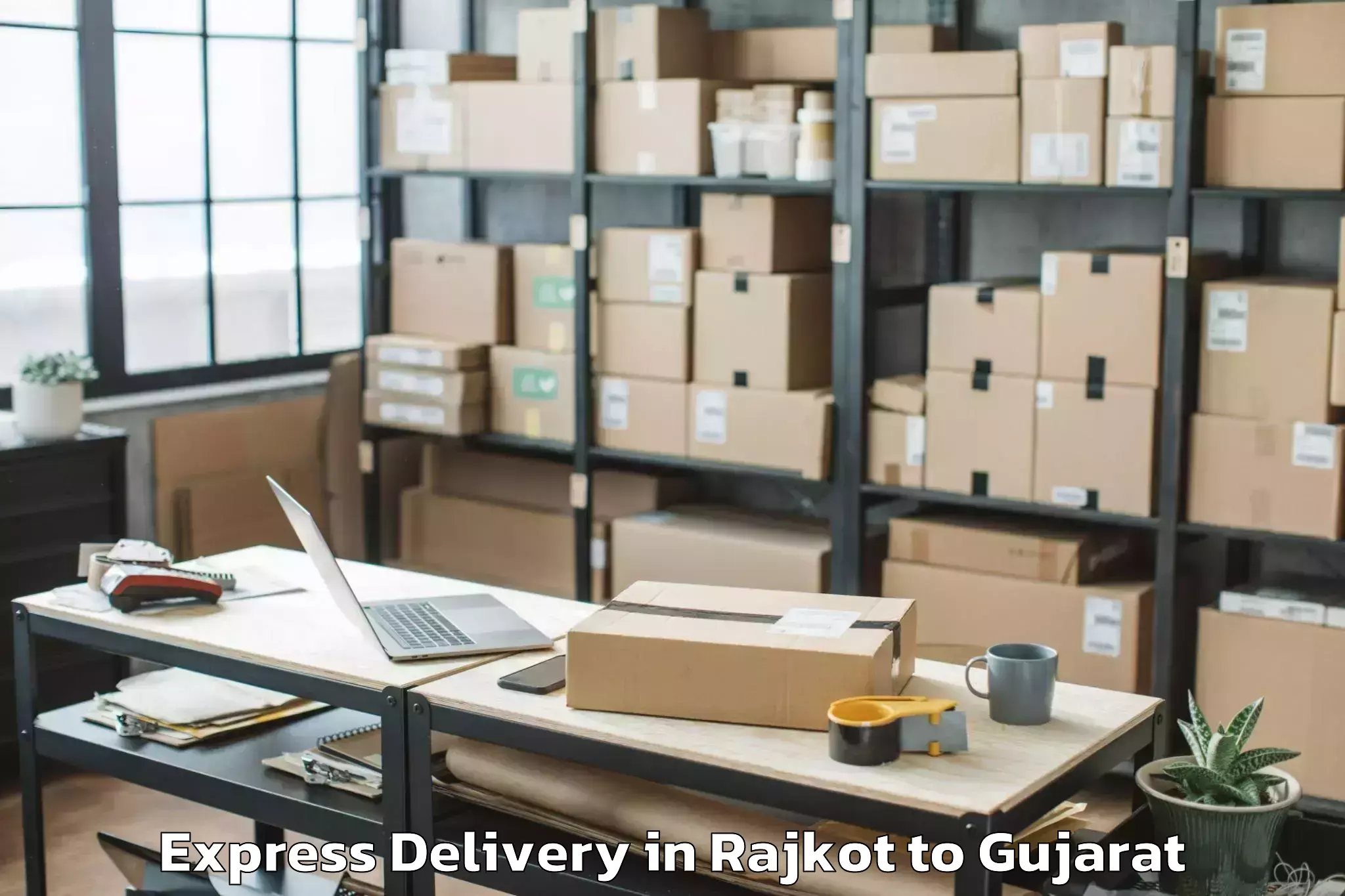 Leading Rajkot to Palaj Express Delivery Provider